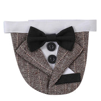 HKM-3998525 Triangular Striped Wedding Napkin in Dark Gray, Green, and Coffee Brown - Cotton-Polyester Blend