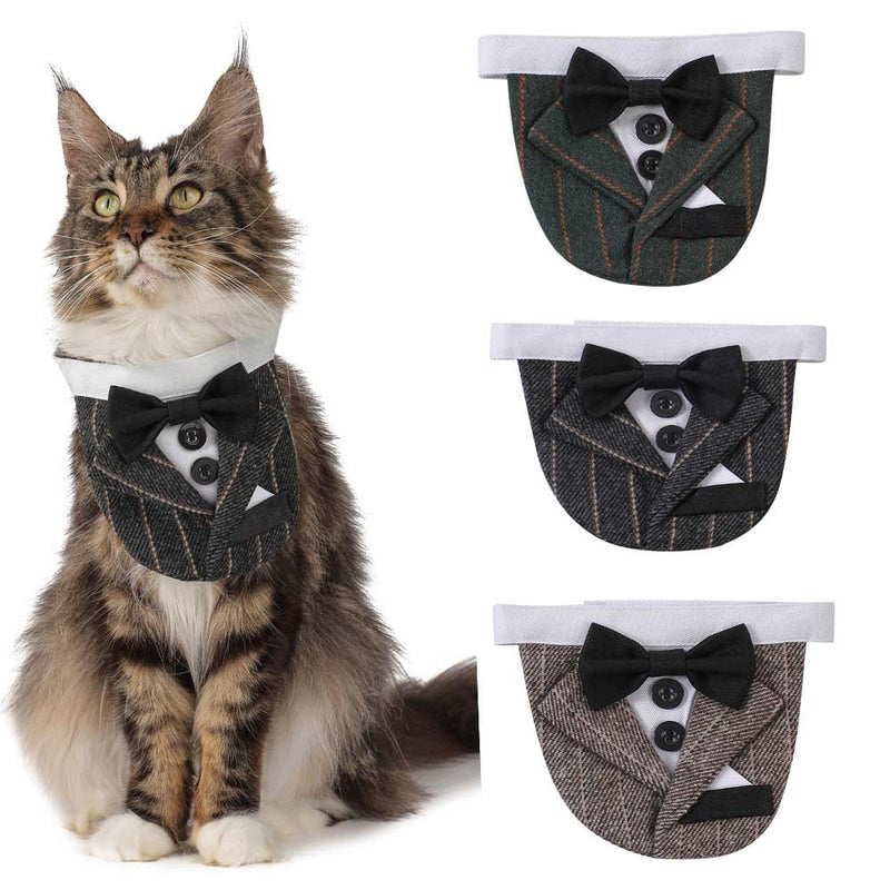 HKM-3998525 Triangular Striped Wedding Napkin in Dark Gray, Green, and Coffee Brown - Cotton-Polyester Blend