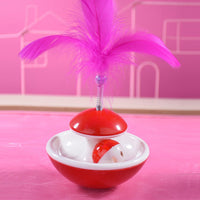 HKM-3998909 Random Color Cat Toys Bell Molar Turntable with Food Leaker - 10.5 ¡Á 8cm Pet Play Accessory