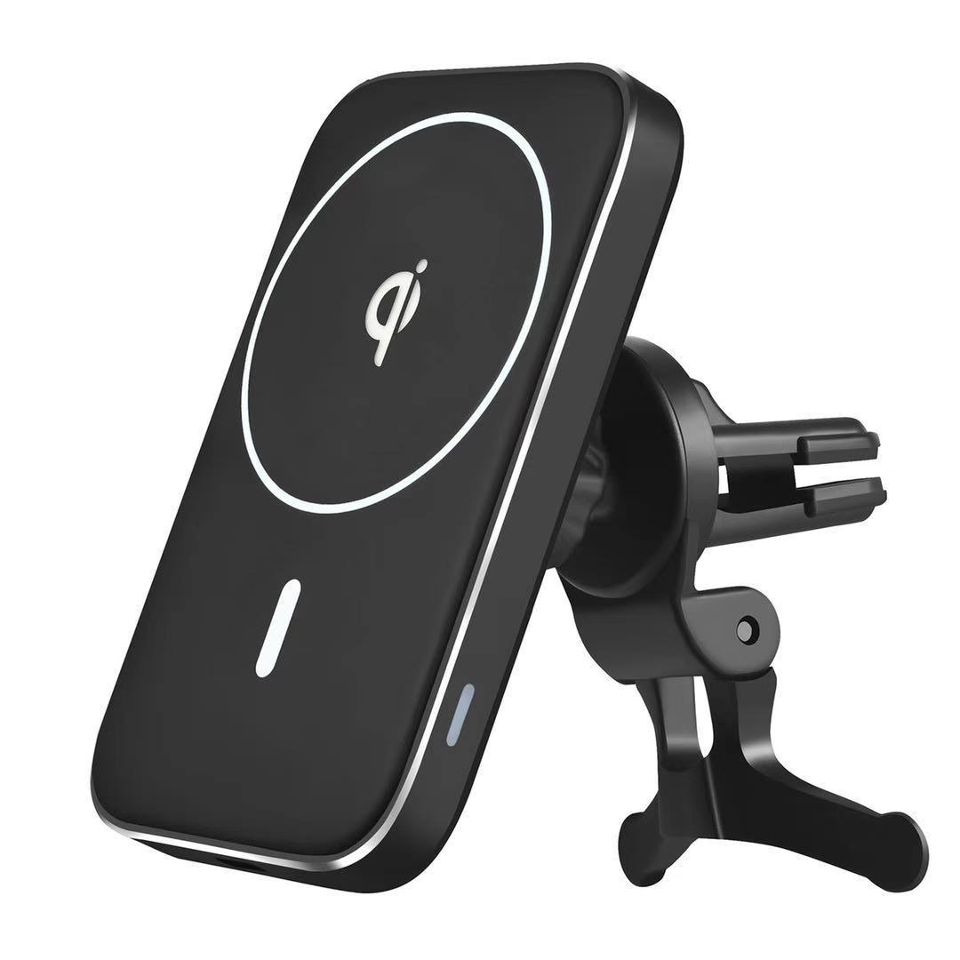 HKM-399955 M6 Magnetic Wireless Charger for Cars with USB Interface and LED Indicator
