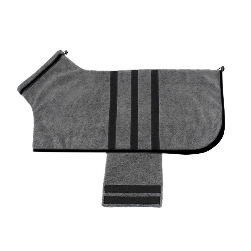 HKM-4000317 Adjustable Water-Absorbent Dog & Cat Bathrobe for Small to Large Pets
