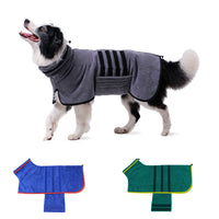 HKM-4000317 Adjustable Water-Absorbent Dog & Cat Bathrobe for Small to Large Pets