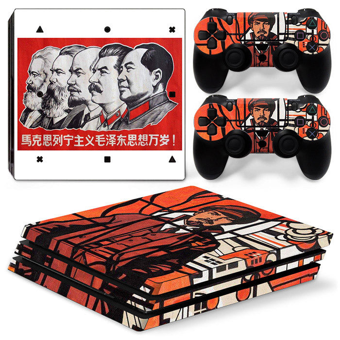 HKM-400083 Stylish Cartoon Vinyl Sticker for PS4 Pro Console and Controller - Scratch and Dust Protection