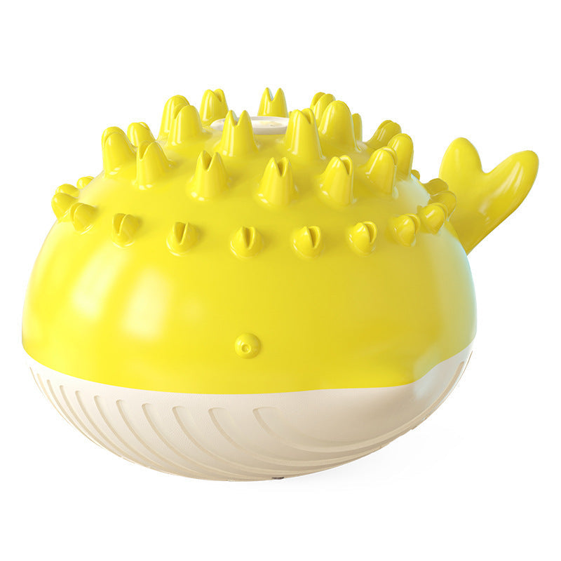 HKM-4001341 Summer Floating Water Spray Dog Toy - TPR Material, Dimensions 112mm x 140mm x 91mm, Available in Pink, Lake Blue, Yellow, Green