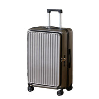 HKM-400147 3-Piece Travel Luggage Set - 24 Inch Suitcase with USB Port, Cup Holder, and Smooth Casters