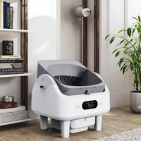 HKM-400211 Automatic Smart Cat Litter Box with Remote Control and Health Monitor - 68L Capacity, Durable PP Plastic