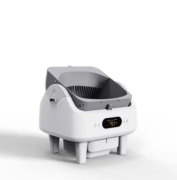 HKM-400211 Automatic Smart Cat Litter Box with Remote Control and Health Monitor - 68L Capacity, Durable PP Plastic