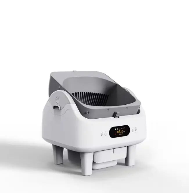 HKM-400211 Automatic Smart Cat Litter Box with Remote Control and Health Monitor - 68L Capacity, Durable PP Plastic