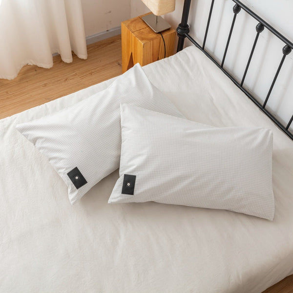 HKM-400211 Square Conductive Grounding Pillowcase - 90% Cotton, 10% Silver Fiber, White, 70x48cm
