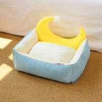 HKM-4002749 Tatami Cloud Pet Nest - Cozy Cloth Bed in Green, Blue, Pink, Sizes M & L