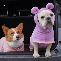 HKM-4002877 Ultra-Absorbent Microfiber Dog Bathrobe for Quick Drying and Cozy Comfort