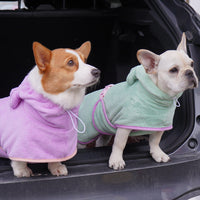 HKM-4002877 Ultra-Absorbent Microfiber Dog Bathrobe for Quick Drying and Cozy Comfort