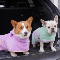 HKM-4002877 Ultra-Absorbent Microfiber Dog Bathrobe for Quick Drying and Cozy Comfort