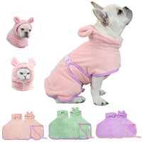 HKM-4002877 Ultra-Absorbent Microfiber Dog Bathrobe for Quick Drying and Cozy Comfort