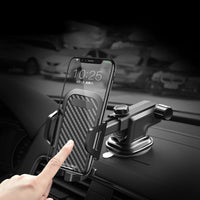 HKM-400467 Universal Car Phone Holder for Devices 4.0-7.0 Inches, Adjustable Width 58mm-80mm, Compatible with Phones Under 15mm Thick