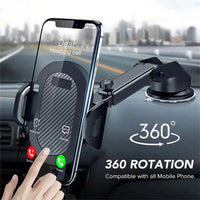 HKM-400467 Universal Car Phone Holder for Devices 4.0-7.0 Inches, Adjustable Width 58mm-80mm, Compatible with Phones Under 15mm Thick