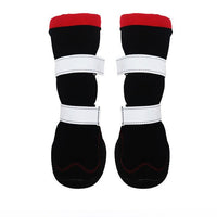 HKM-4005309 Warm Waterproof Plush Pet Shoes for Dogs - Non-Slip Casual Style in Red and Orange, Available in Sizes 1 to 8