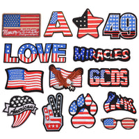 HKM-400595 Embroidered Fabric Flag Patch for Sewing on Apparel and Accessories