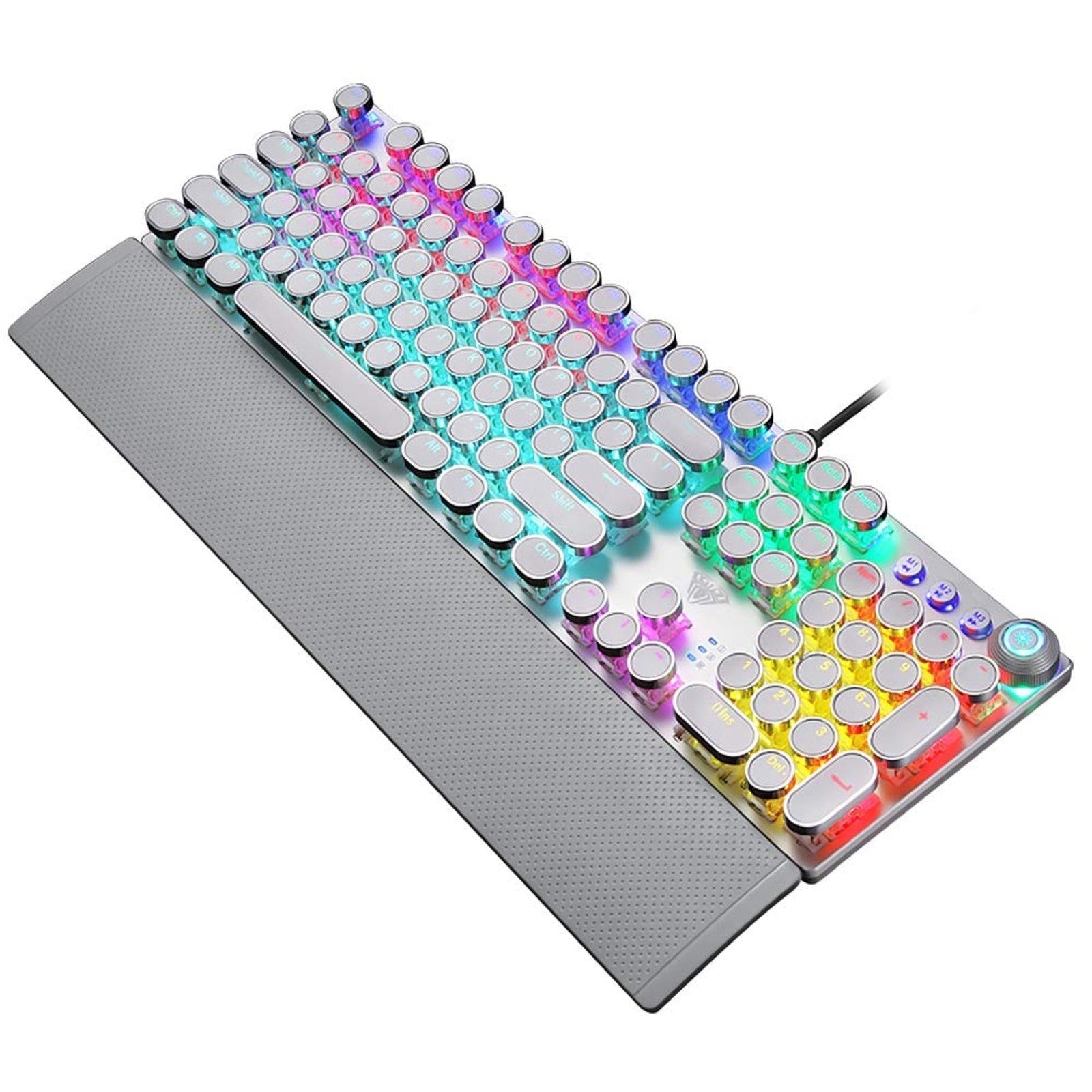 HKM-400595 Wired Gaming Keyboard with 108 Keys and Comfortable Hand Rest