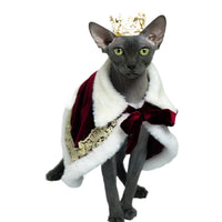HKM-4006845 Casual Polyester Pet Cape for Dogs and Cats, White and Red, Various Sizes