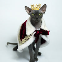 HKM-4006845 Casual Polyester Pet Cape for Dogs and Cats, White and Red, Various Sizes