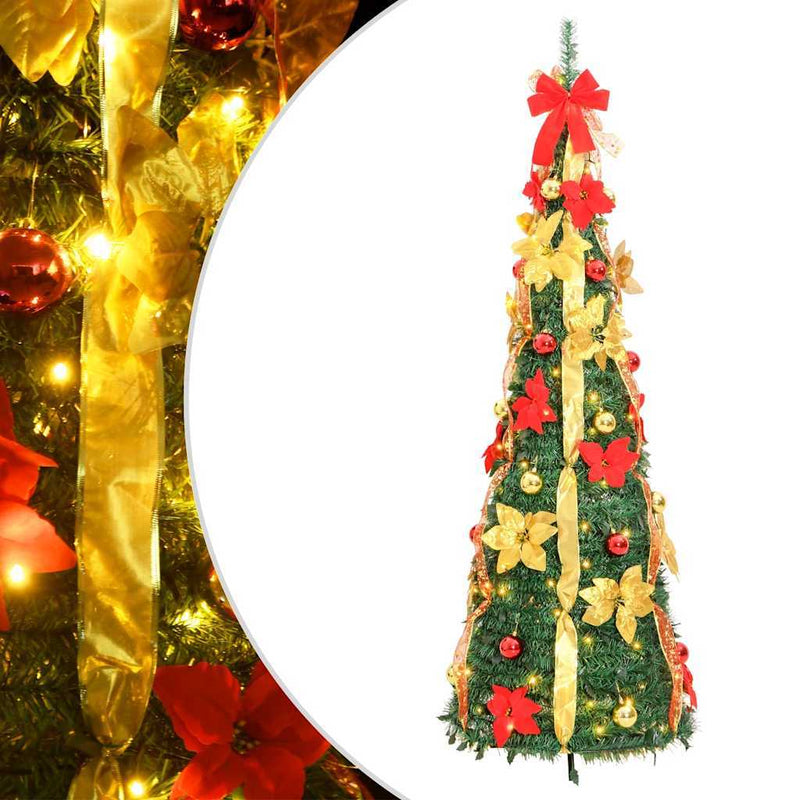 HKM-400723 Lifelike 120 cm Pop-Up Artificial Christmas Tree with 50 Warm White LEDs