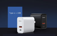 HKM-400787 30W USB Power Adapter with PD & QC Fast Charging for Mobile Phones and Tablets