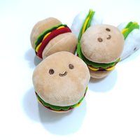 HKM-4008125 Decompression Plush Hamburger Pet Sound Toy - Fun Chewable Plushie for Dogs and Cats