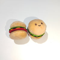 HKM-4008125 Decompression Plush Hamburger Pet Sound Toy - Fun Chewable Plushie for Dogs and Cats