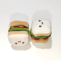 HKM-4008125 Decompression Plush Hamburger Pet Sound Toy - Fun Chewable Plushie for Dogs and Cats