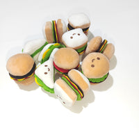 HKM-4008125 Decompression Plush Hamburger Pet Sound Toy - Fun Chewable Plushie for Dogs and Cats