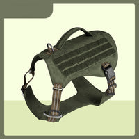 HKM-4008253 Comfortable Waterproof Pet Walking Leash with Chest Strap in Black and Army Green