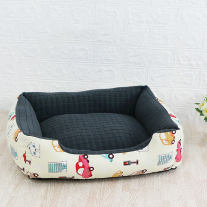 HKM-4008509 Square Nest Pet Mat for Small Animals, Removable Designs, Washable Options, Perfect for All Pets