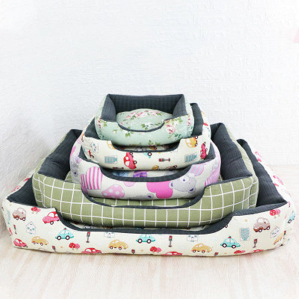 HKM-4008509 Square Nest Pet Mat for Small Animals, Removable Designs, Washable Options, Perfect for All Pets