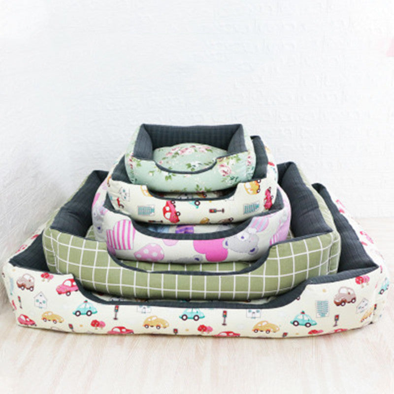 HKM-4008509 Square Nest Pet Mat for Small Animals, Removable Designs, Washable Options, Perfect for All Pets