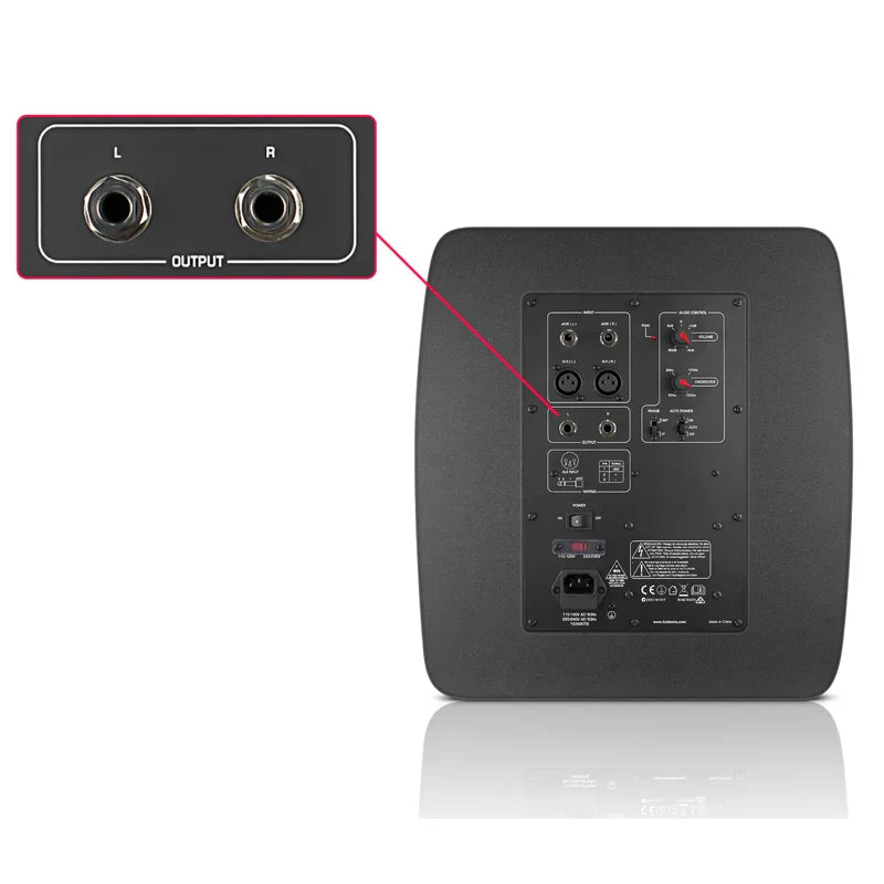 HKM-400915 10 Inch Active Subwoofer with 160W Power Output and Adjustable Controls for Home Theater Systems