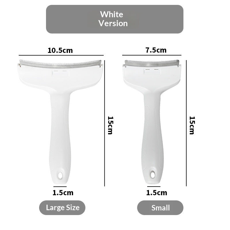 HKM-4009277 Pet Macaron Curved Blade Comb for Effective Dog Hair Removal – Stainless Steel and ABS, Available in Four Colors