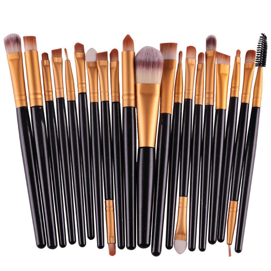 HKM-400979 Makeup Brush Set with Loose Powder, Blush, and Eye Shadow Brushes in OPP Bag