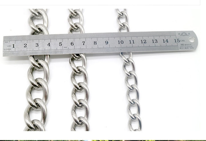 HKM-4010429 Stainless Steel Dog Collar Chain for German Shepherds and Rottweilers - Multiple Sizes Available