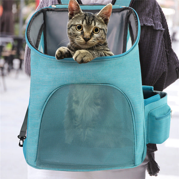 HKM-4011709 Foldable Multifunctional Pet Backpack for Small to Medium Pets - Nylon, Lightweight, Various Colors