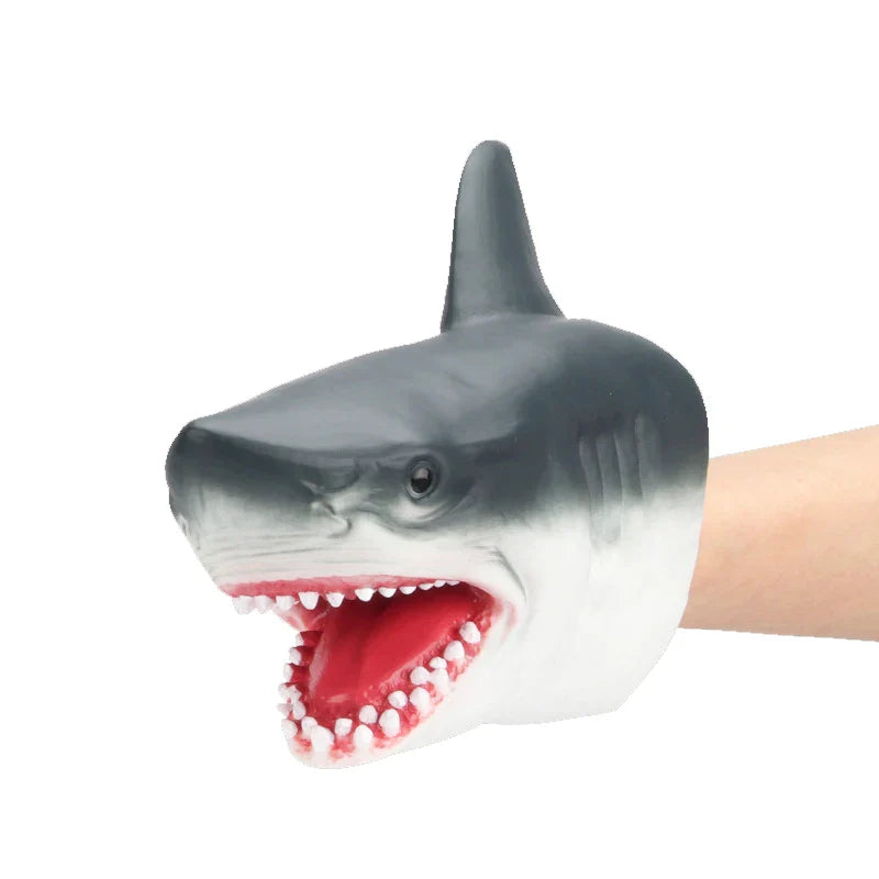 HKM-401171 Soft PVC Shark Hand Puppet Toy for Interactive Pretend Play - Ideal for Ages 2-4