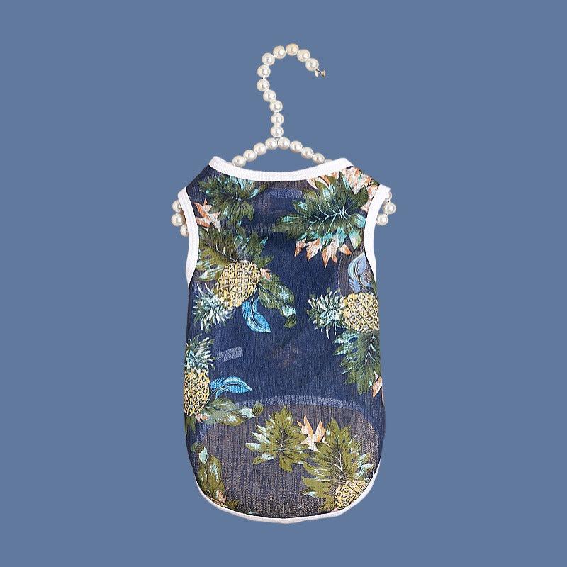 HKM-4012605 Versatile Polyester Cat Vest for Fall Adventures in Hawaii
