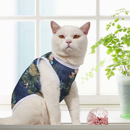 HKM-4012605 Versatile Polyester Cat Vest for Fall Adventures in Hawaii