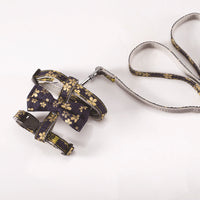HKM-4013501 Japanese Butterfly Cat Harness with Traction Rope - Adjustable Nylon Webbing, 120cm Long