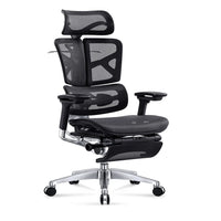 HKM-401363 Ergonomic Executive Mesh Office Chair with Adjustable 4D Armrests and Footrest