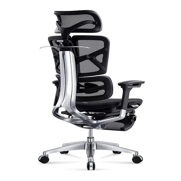 HKM-401363 Ergonomic Executive Mesh Office Chair with Adjustable 4D Armrests and Footrest