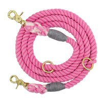 HKM-4014013 Double-Headed Two-In-One Dog Walking Rope with Half-Chain Collar for Small Dogs - Adjustable 180cm Length