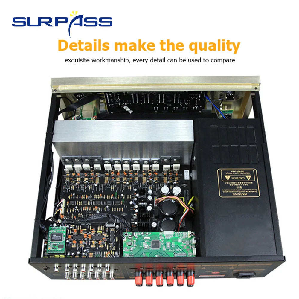 HKM-401427 5.1 Channel Home Theater Amplifier Receiver with High Power Wireless Sound System