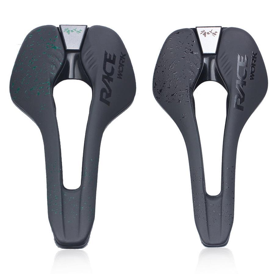 HKM-401427 Comfortable Breathable Hollow Bicycle Saddle Cushion in Microfiber Leather, Foldable Design