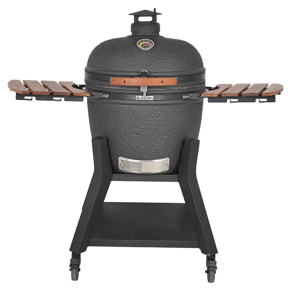 HKM-401427 Dark Grey XL Professional Charcoal Grill for Outdoor BBQ and Cooking